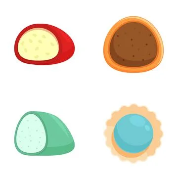 Assorted cookie and candy illustrations イラスト素材