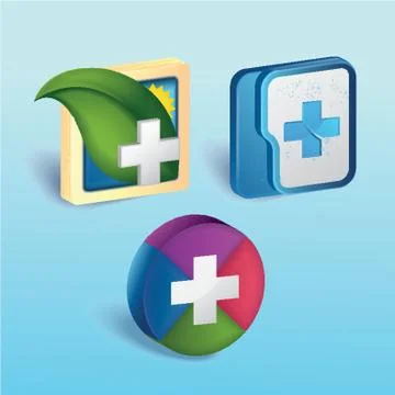 Assorted Cross Elements 库存插图