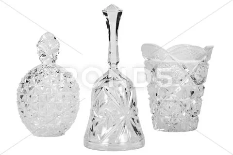 Assorted crystal utensils Stock Photos