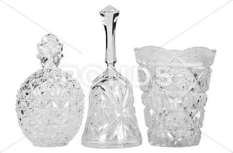 Assorted crystal utensils Stock Photos