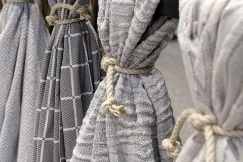 Assorted decorative fabrics Stock Photos