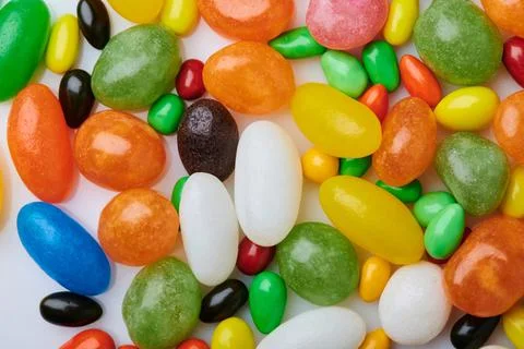 Assorted delicious round candy Stock Photos