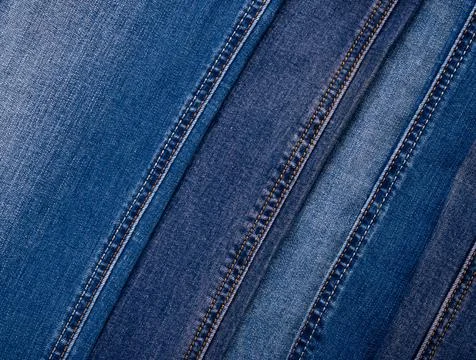 Assorted denim texture. Pile of jeans Stock-Fotos