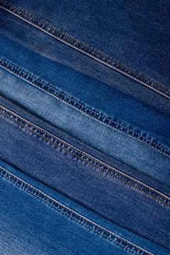 Assorted denim texture. Pile of jeans 스톡 사진