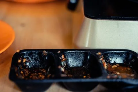 Assorted dips and sauces in a double banner with spicy chili Stock Photos