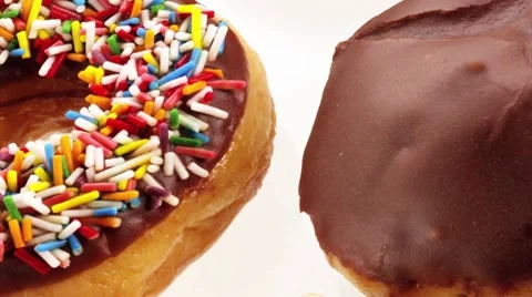 Assorted Donuts on White Stock Footage 8574217