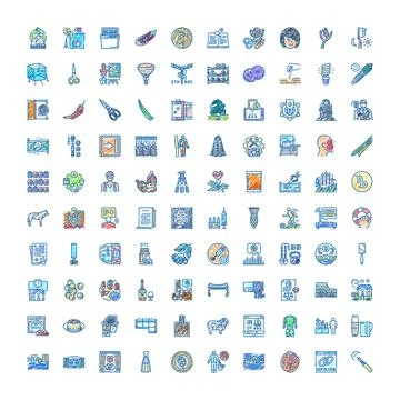 Assorted doodle sketches illustrating diverse concepts and activities Stock Illustration