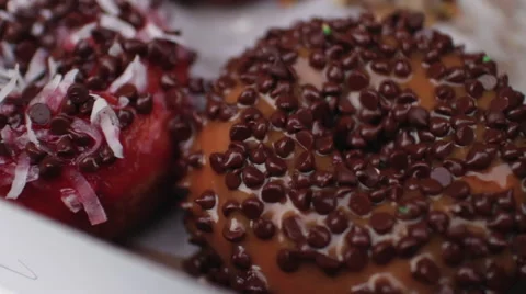 Assorted Doughnuts CU Stock Footage 68943846