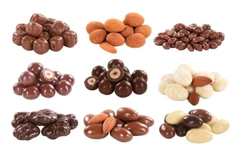 Assorted dried beans and nuts collection Stock Photos