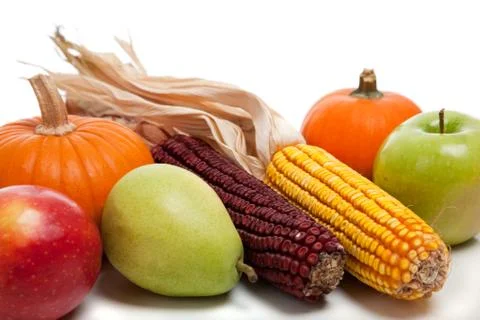 Assorted fall vegetables as a background Stock Photos