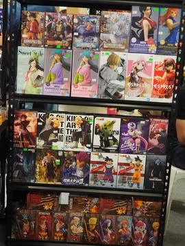 Assorted figures anime and action movie Foto stock
