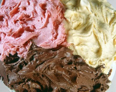 Assorted flavours of ice cream Stock Photos