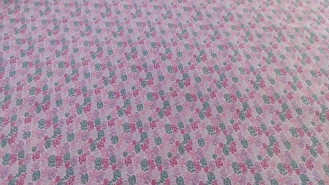 Assorted flowers fabric print Stock Footage 260538994