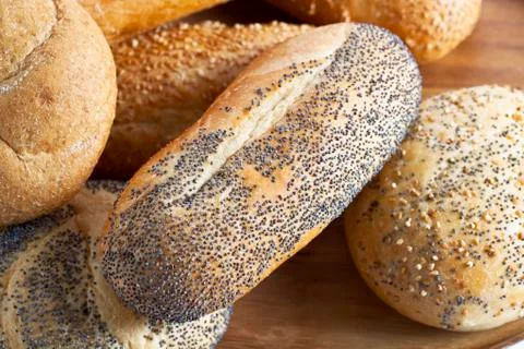 Assorted french bread Stock Photos