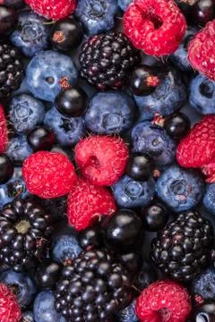 Assorted fresh berries Stock Photos