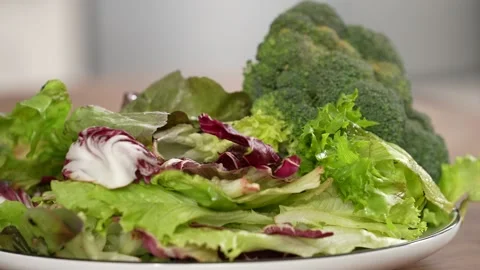 Assorted fresh greens Stock Footage 183554721