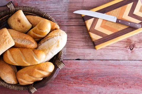 Assorted fresh rolls ready to be served for dinner Stock Photos