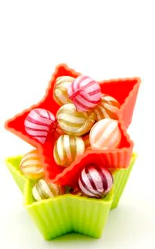 Assorted fruit candies Stock Photos
