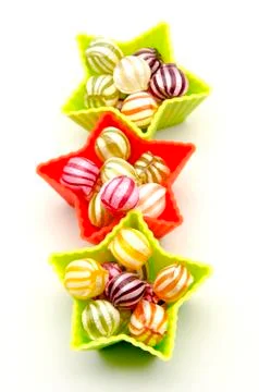 Assorted fruit candies Stock Photos