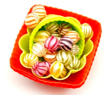 Assorted fruit candies Stock Photos