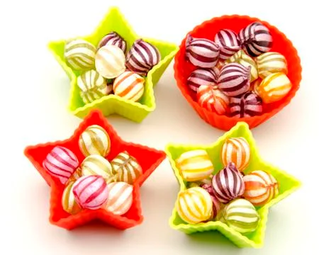 Assorted fruit candies Stock Photos