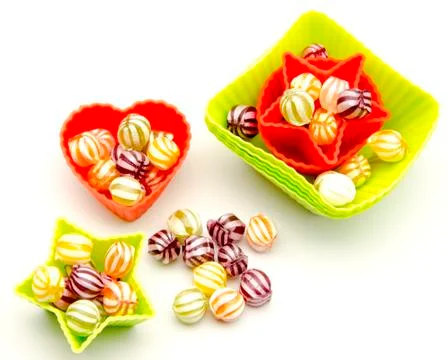 Assorted fruit candies Stock Photos