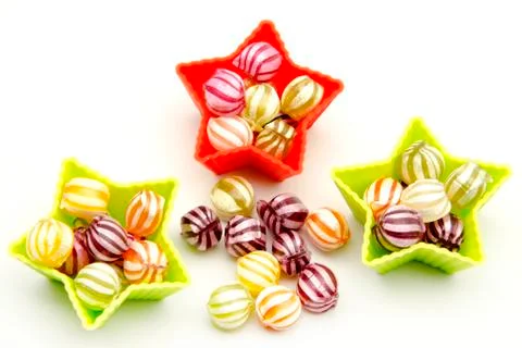 Assorted fruit candies Stock Photos