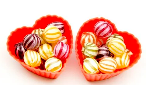 Assorted fruit candies Stock Photos