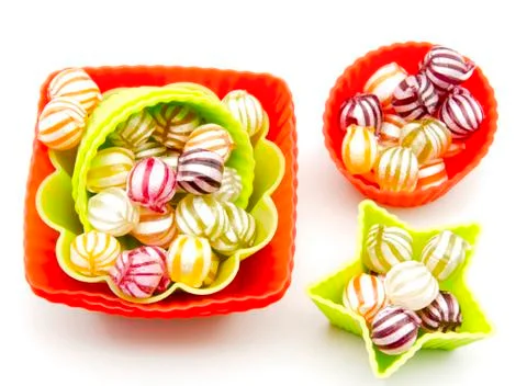 Assorted fruit candies Stock Photos
