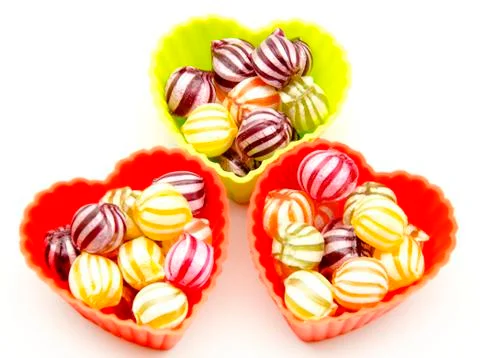Assorted fruit candies Stock Photos