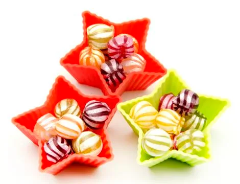 Assorted fruit candies Stock Photos