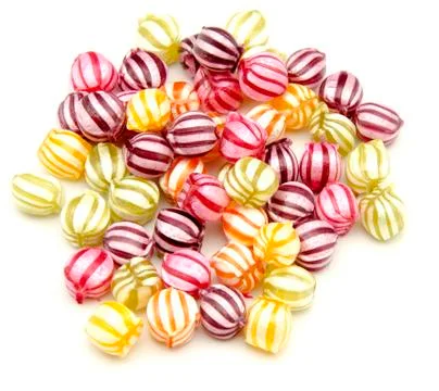 Assorted fruit candies Stock Photos