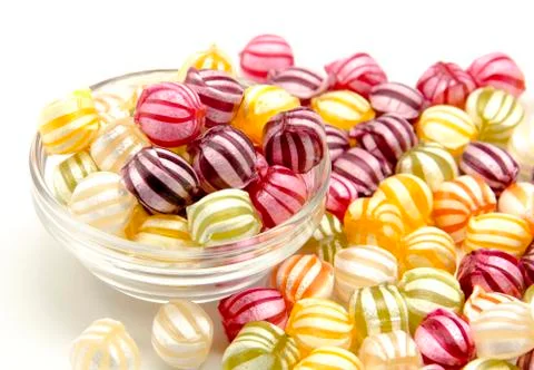 Assorted fruit candies Stock Photos