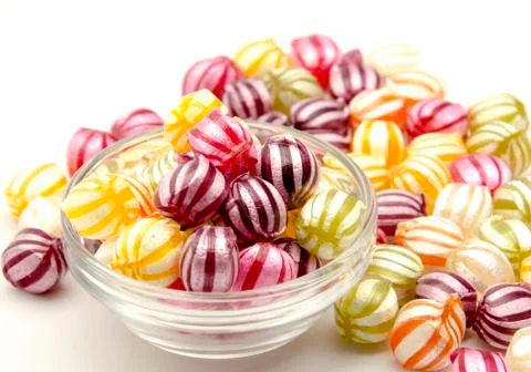 Assorted fruit candies Stock Photos