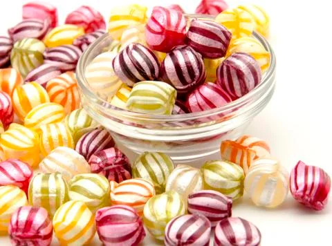 Assorted fruit candies Stock Photos