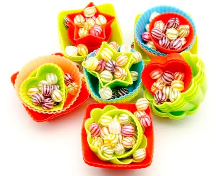 Assorted fruit candies Stock Photos