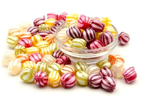 Assorted fruit candies Stock Photos