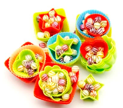 Assorted fruit candies Stock Photos