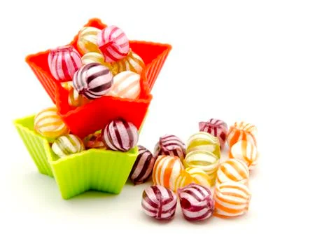 Assorted fruit candies Stock Photos