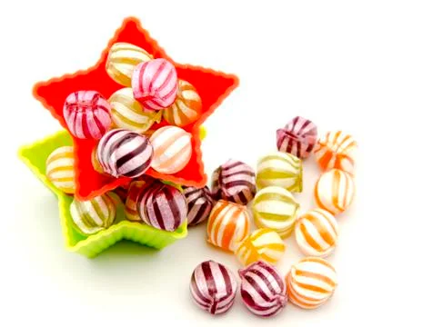 Assorted fruit candies Stock Photos