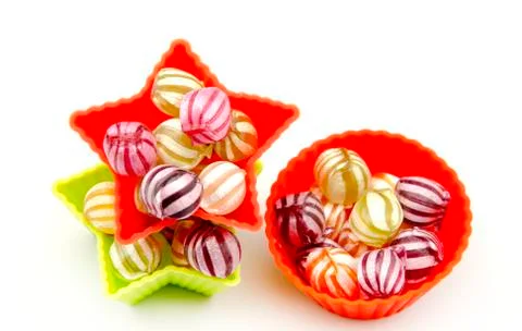Assorted fruit candies Stock Photos