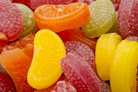 Assorted fruit candy Stock Photos