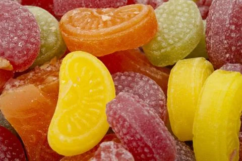 Assorted fruit candy Stock Photos