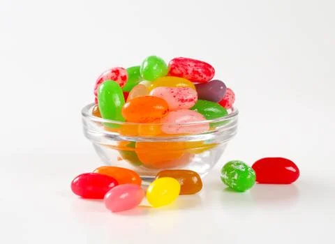 Assorted fruit flavored jelly beans Stock Photos