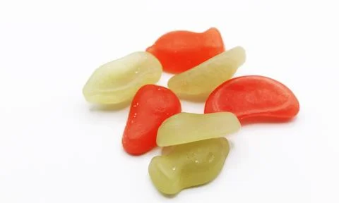 Assorted Fruit Slice Candies Stock Photos