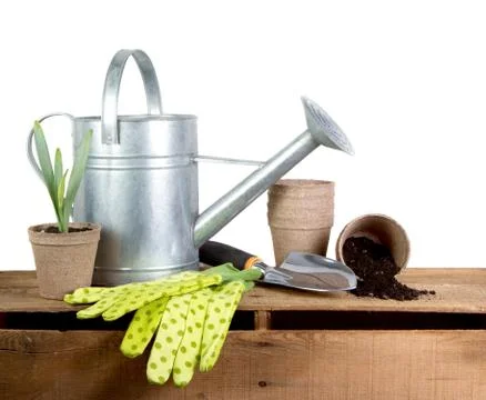 Assorted gardening tools Stock Photos