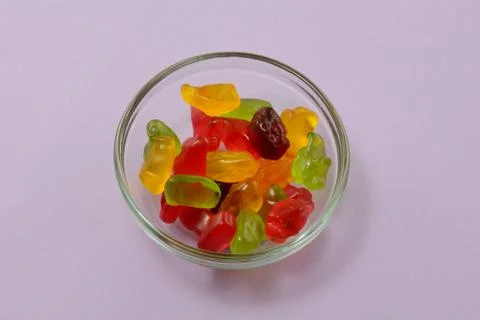 Assorted gummy candy pieces Stock Photos