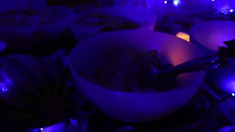 Assorted Halloween scary treats on a table,  4K ultra HD. Stock Footage 320643165
