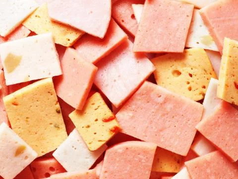 Assorted ham bits Stock Photos