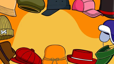 Assorted Hats Frame Background Video Footage 스톡 동영상 331861027